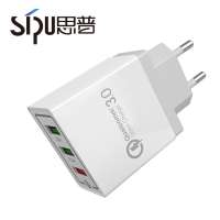 SIPU Ready to Ship QC 3.0 fast charging 3 port chargers Power Adapter USB Wall Charger