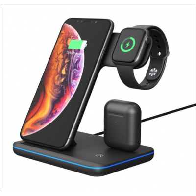 ICEBINGO fast charge wireless charger 3 in 1 for phone watch, earphone and mobile phone